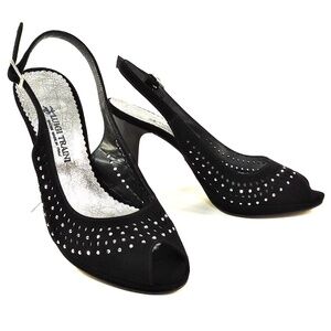 LUIGI TRAINI ๐ฎ๐น WOMEN'S BLACK SOFT SUEDE COMFORT FASHION PLATFORM SANDALS
